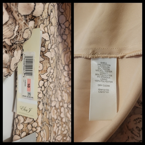 🆕️Eliza J blush lacey floral midi dress - Picture 4 of 8